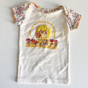 Popsicle Kids Vintage Lion Butterfly Floral Retro Cottagecore Graphic T-Shirt 2T